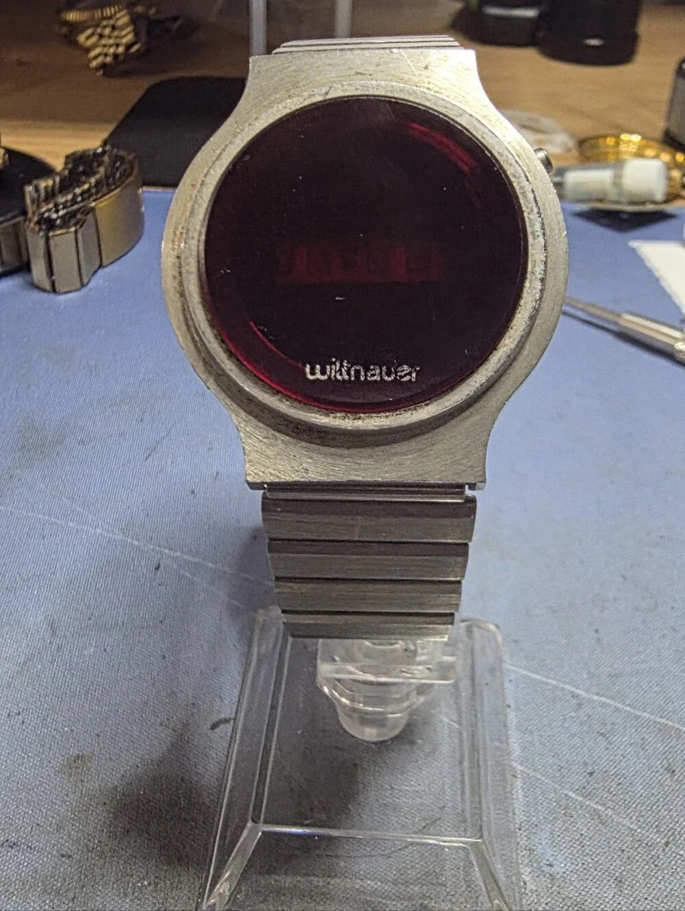 vintage Wittnauer Polara red LED watch